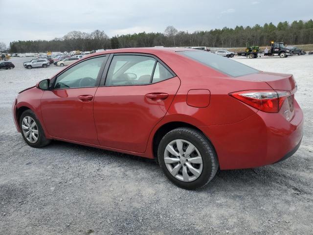 5YFBURHE4FP265438 - 2015 TOYOTA COROLLA L RED photo 2