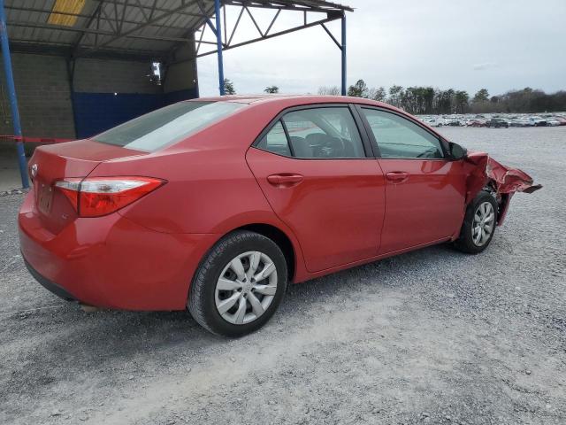 5YFBURHE4FP265438 - 2015 TOYOTA COROLLA L RED photo 3