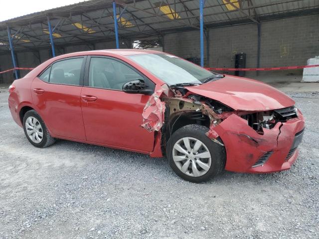 5YFBURHE4FP265438 - 2015 TOYOTA COROLLA L RED photo 4