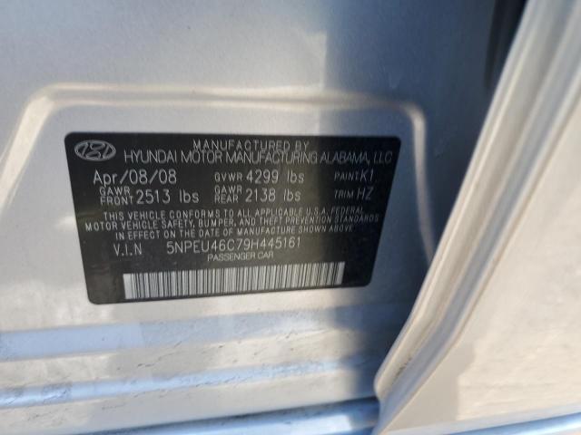 5NPEU46C79H445161 - 2009 HYUNDAI SONATA SE GRAY photo 12