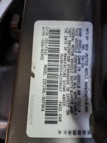 1NXBR32E64Z234663 - 2004 TOYOTA COROLLA CE GRAY photo 12