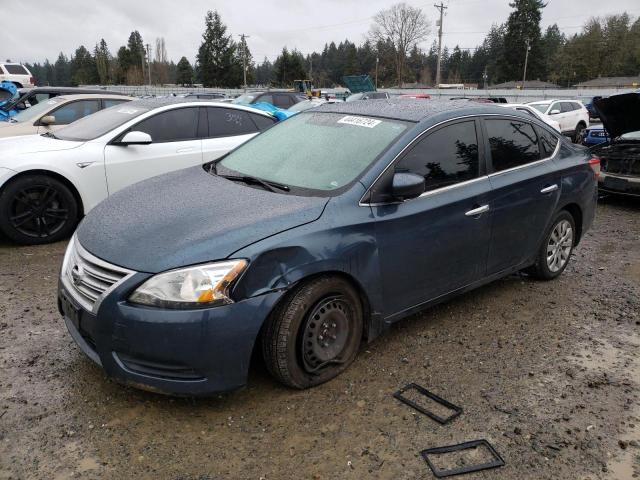 3N1AB7AP5EY310406 - 2014 NISSAN SENTRA S BLUE photo 1