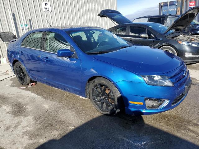 3FAHP0HA4CR347465 - 2012 FORD FUSION SE BLUE photo 4