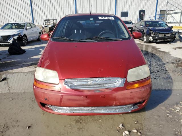 KL1TD66618B010348 - 2008 CHEVROLET AVEO BASE Tünd qırmızı foto 5