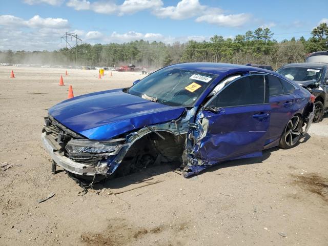 1HGCV1F30KA013884 - 2019 HONDA ACCORD SPORT BLUE photo 1