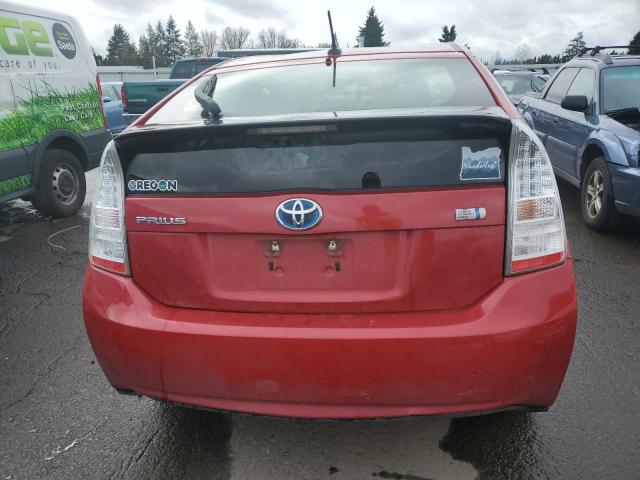 JTDKN3DU7A0081086 - 2010 TOYOTA PRIUS RED photo 6