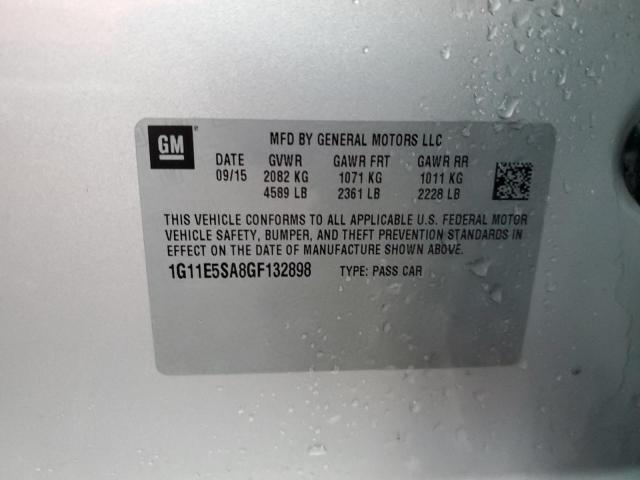 1G11E5SA8GF132898 - 2016 CHEVROLET MALIBU LIM LTZ 银色 照片 12