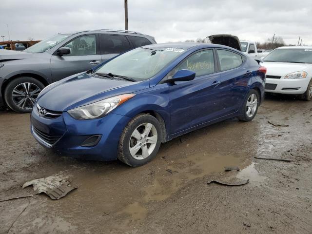 KMHDH4AE0DU771824 - 2013 HYUNDAI ELANTRA GLS BLUE photo 1