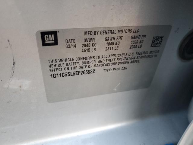 1G11C5SL5EF265932 - 2014 CHEVROLET MALIBU 1LT SILVER photo 12