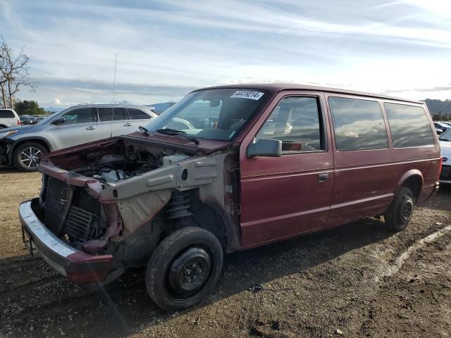 1P4FH44J2KX693303 - 1989 PLYMOUTH GRAND VOYA SE RED photo 1