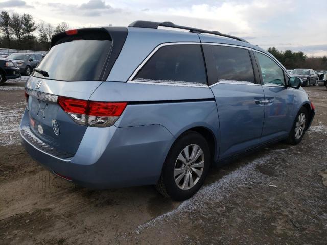 5FNRL5H44EB111694 - 2014 HONDA ODYSSEY EX BLUE photo 3