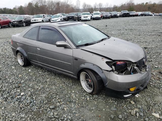 1HGEM21055L055314 - 2005 HONDA CIVIC EX GRAY photo 4