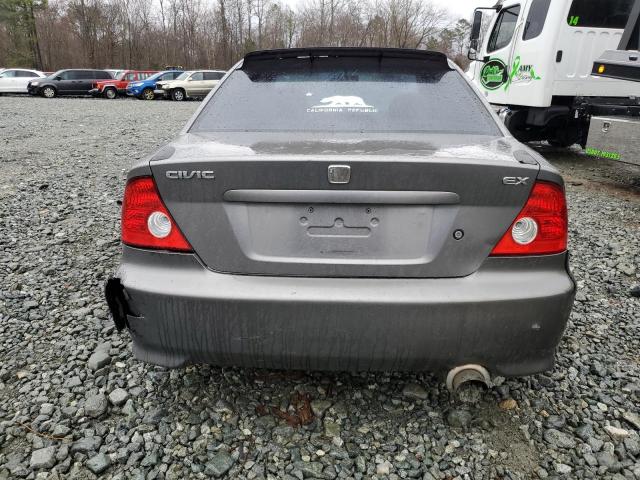 1HGEM21055L055314 - 2005 HONDA CIVIC EX GRAY photo 6