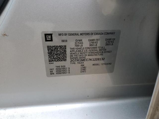 2GTR1MEC7K1228132 - 2019 GMC SIERRA LIM C1500 SLE SILVER photo 12