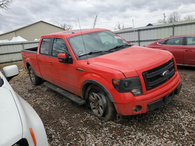 1FTFW1EF4DKG15530 - 2013 FORD F150 SUPERCREW RED photo 4