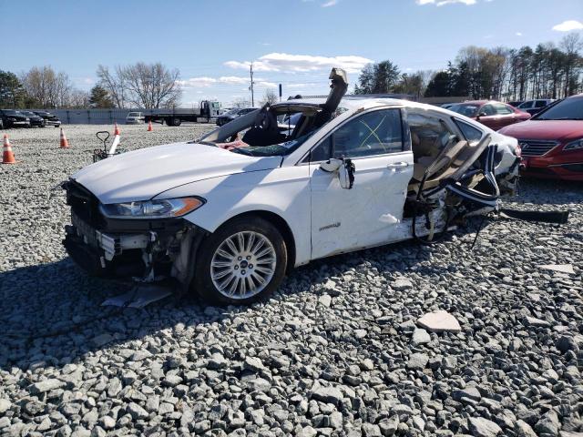 3FA6P0LU2ER204882 - 2014 FORD FUSION SE HYBRID WHITE photo 1