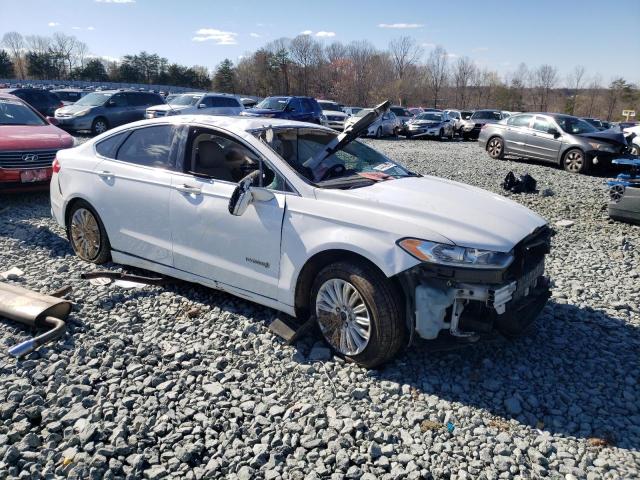 3FA6P0LU2ER204882 - 2014 FORD FUSION SE HYBRID WHITE photo 4