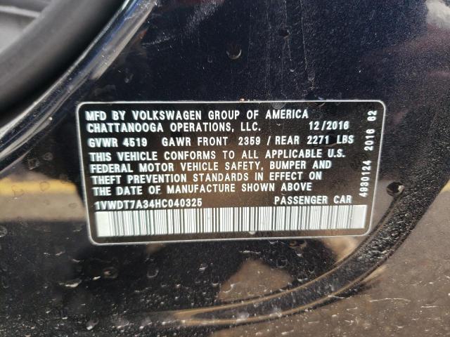 1VWDT7A34HC040325 - 2017 VOLKSWAGEN PASSAT R-LINE Qara foto 12