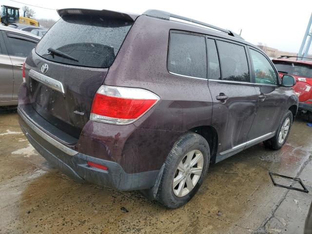 5TDBK3EH6CS141823 - 2012 TOYOTA HIGHLANDER BASE Bordeaux photo 3