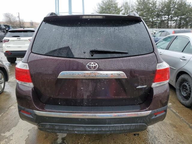 5TDBK3EH6CS141823 - 2012 TOYOTA HIGHLANDER BASE BURGUNDY photo 6