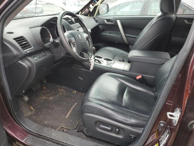 5TDBK3EH6CS141823 - 2012 TOYOTA HIGHLANDER BASE Bordeaux photo 7