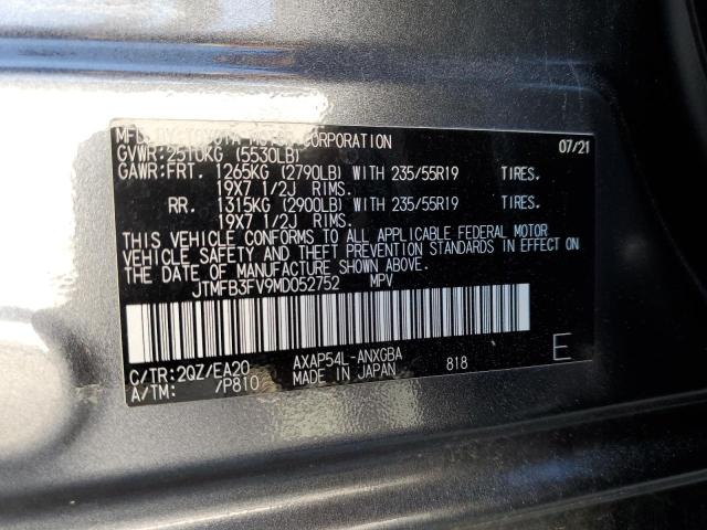 JTMFB3FV9MD052752 - 2021 TOYOTA RAV4 PRIME XSE GRAY photo 13