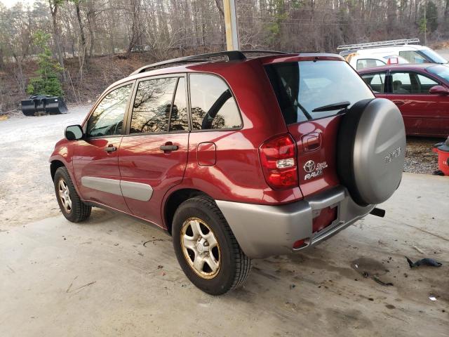 JTEGD20V540042109 - 2004 TOYOTA RAV4 BURGUNDY photo 2