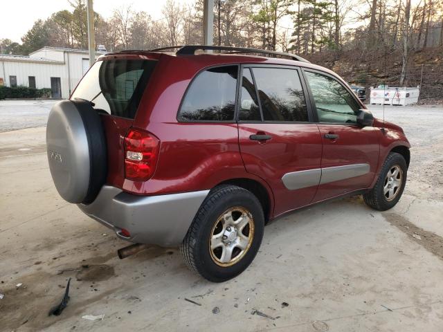 JTEGD20V540042109 - 2004 TOYOTA RAV4 BURGUNDY photo 3