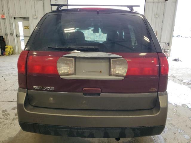 3G5DB03E44S544607 - 2004 BUICK RENDEZVOUS CX BURGUNDY photo 6