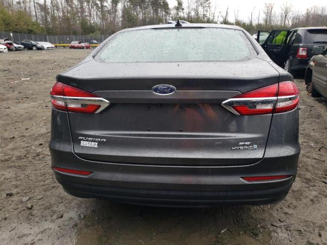 3FA6P0LU2KR214713 - 2019 FORD FUSION SE GRAY photo 6