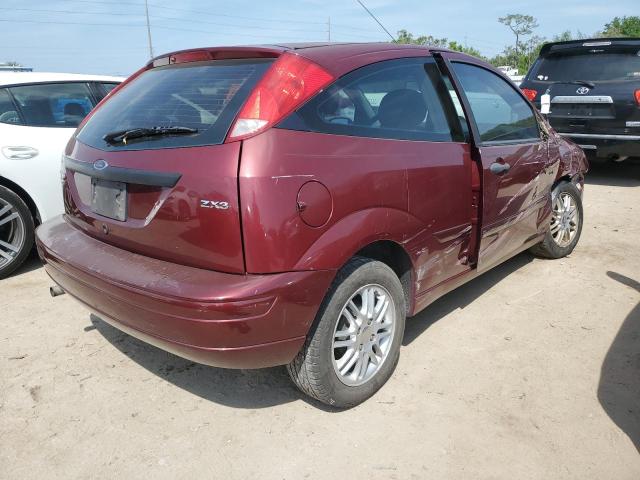 1FAFP31N66W235192 - 2006 FORD FOCUS ZX3 RED photo 3