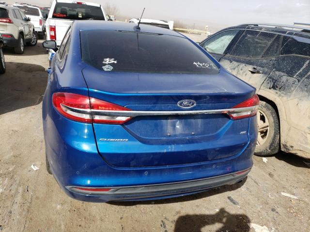 3FA6P0H70HR408202 - 2017 FORD FUSION SE BLUE photo 6