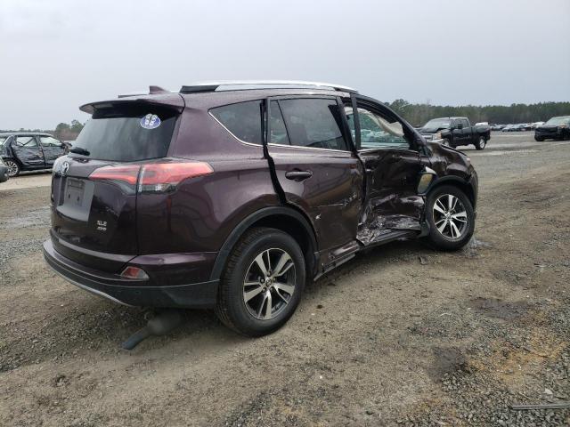 2T3RFREV7HW669338 - 2017 TOYOTA RAV4 XLE PURPLE photo 3