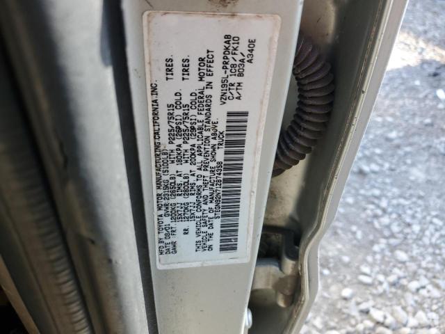 5TEGN92N71Z874358 - 2001 TOYOTA TACOMA DOUBLE CAB PRERUNNER SILVER photo 12