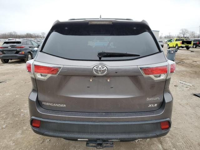 5TDKKRFH5FS086111 - 2015 TOYOTA HIGHLANDER XLE Grau Foto 6