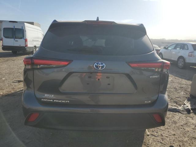 5TDKBRCHXPS569003 - 2023 TOYOTA HIGHLANDER HYBRID XLE GRAY photo 6