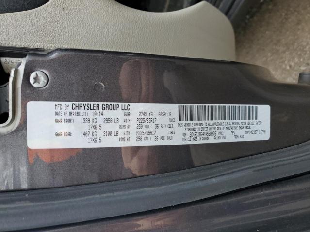 2C4RC1BG4FR588076 - 2015 CHRYSLER TOWN & COU TOURING გრაფიტი ფოტო 14