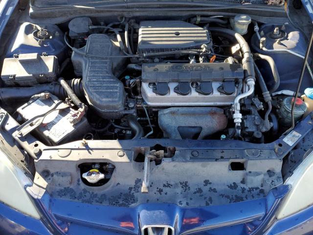 2HGES16565H554432 - 2005 HONDA CIVIC LX BLUE photo 11