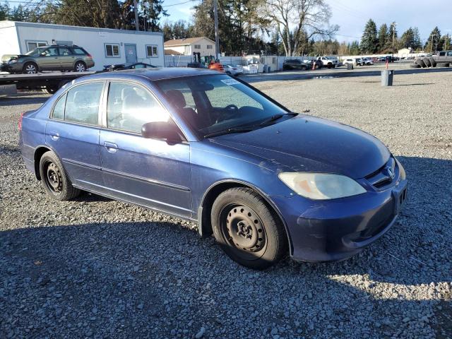 2HGES16565H554432 - 2005 HONDA CIVIC LX BLUE photo 4