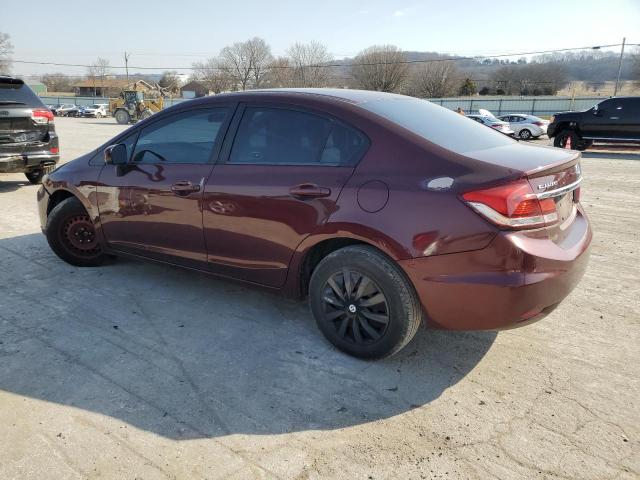 19XFB2F5XFE076182 - 2015 HONDA CIVIC LX MAROON photo 2