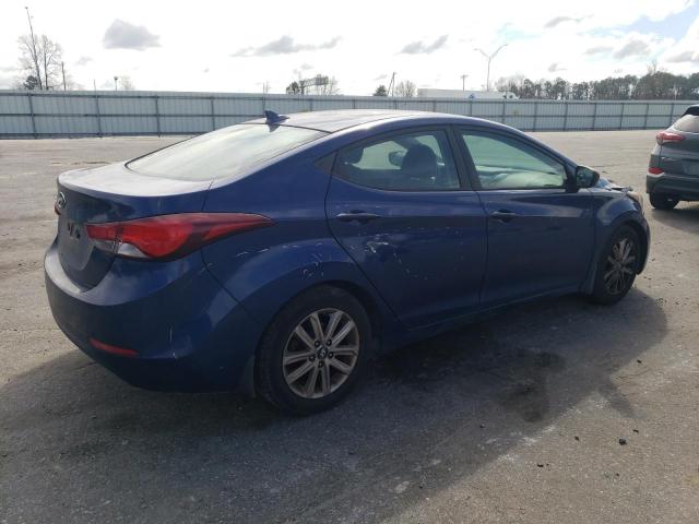 5NPDH4AE1FH583699 - 2015 HYUNDAI ELANTRA SE BLUE photo 3