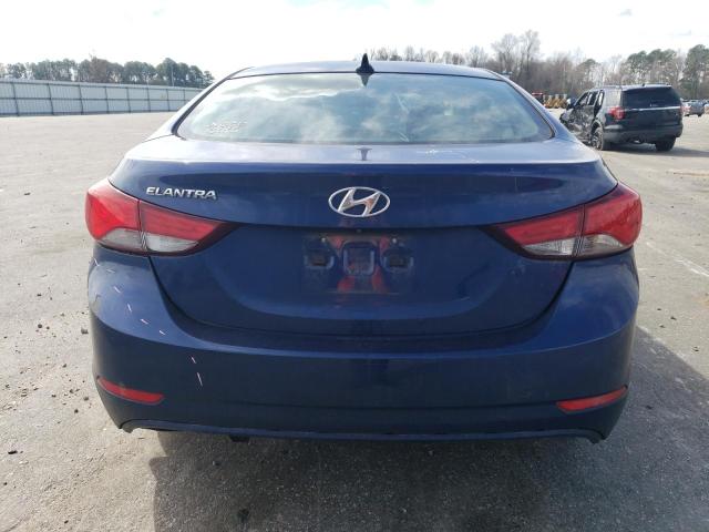 5NPDH4AE1FH583699 - 2015 HYUNDAI ELANTRA SE BLUE photo 6