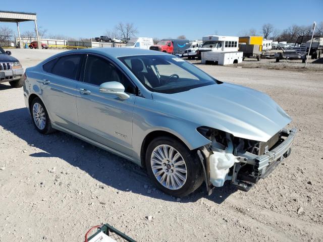 3FA6P0LU5DR172122 - 2013 FORD FUSION SE HYBRID BLUE photo 4