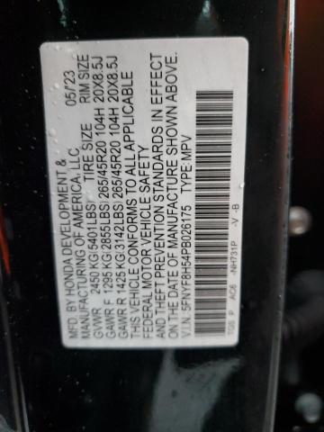 5FNYF8H54PB026175 - 2023 HONDA PASSPORT EXL Qara foto 12