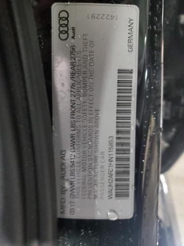 WAUH2AFC1HN115853 - 2017 AUDI A6 PRESTIGE შავი ფოტო 13