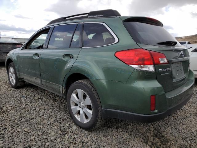 4S4BRBCC5B3446321 - 2011 SUBARU OUTBACK 2.5I PREMIUM GREEN photo 2