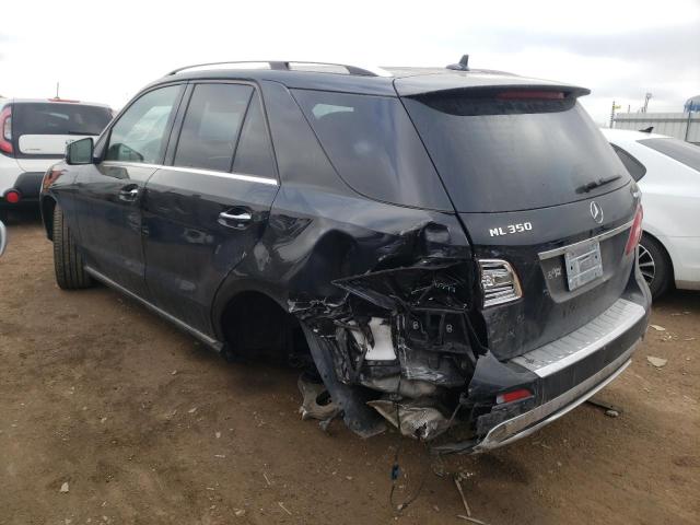 4JGDA5HB3EA347188 - 2014 MERCEDES-BENZ ML 350 4MATIC BLACK photo 2