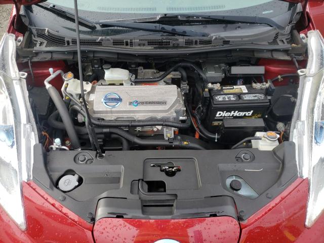 JN1AZ0CPXCT025416 - 2012 NISSAN LEAF SV RED photo 11