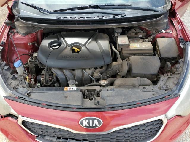 KNAFX4A69E5182207 - 2014 KIA FORTE LX RED photo 11