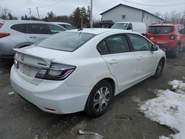 19XFB4F30DE202959 - 2013 HONDA CIVIC HYBRID L WHITE photo 3